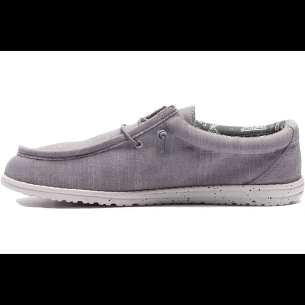 CREVO RONNIE CANVAS BOAT SHOE FLEXIBLE SIZE 10 GRAY